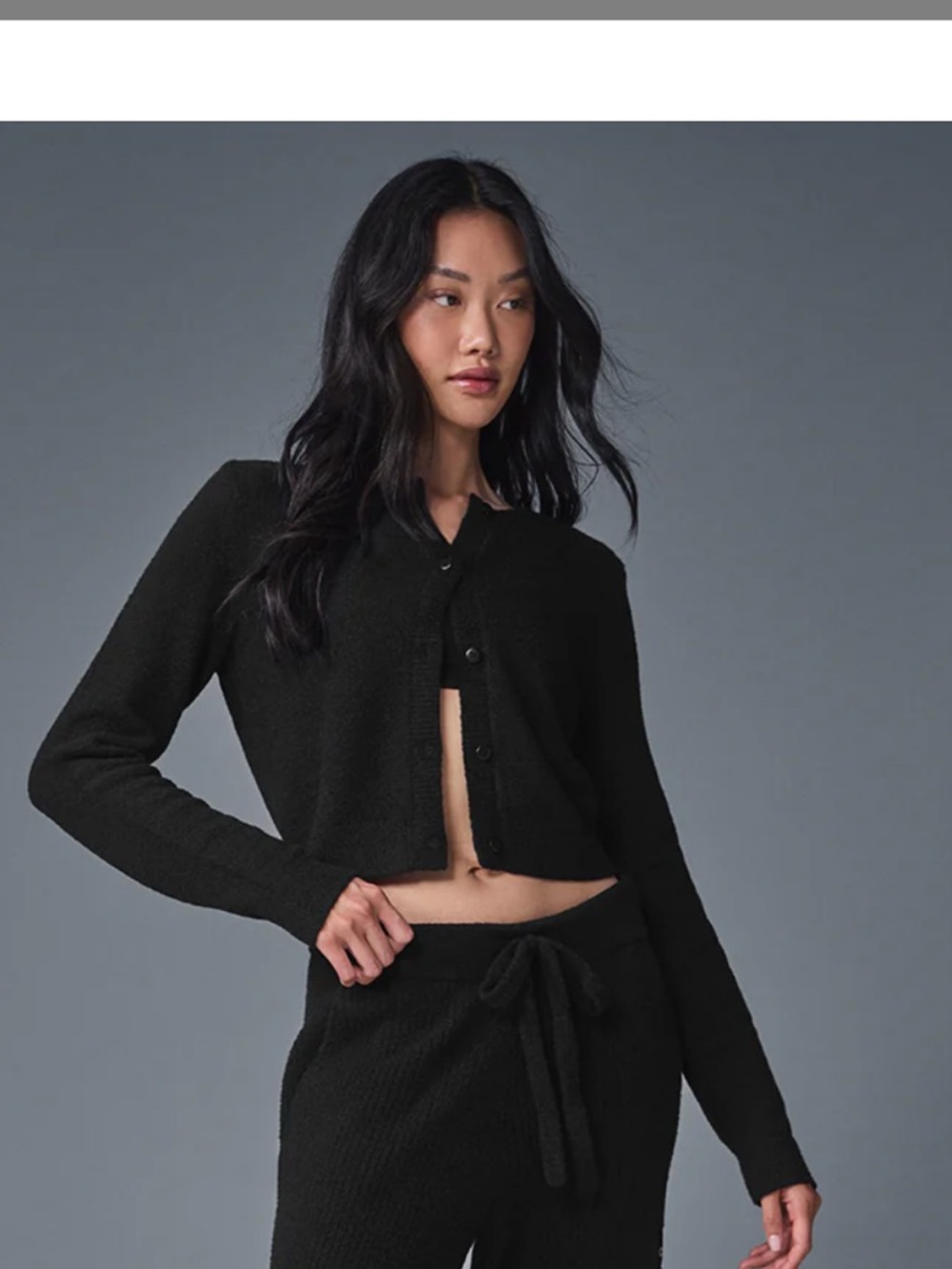 Alo snuggle up cardigan black